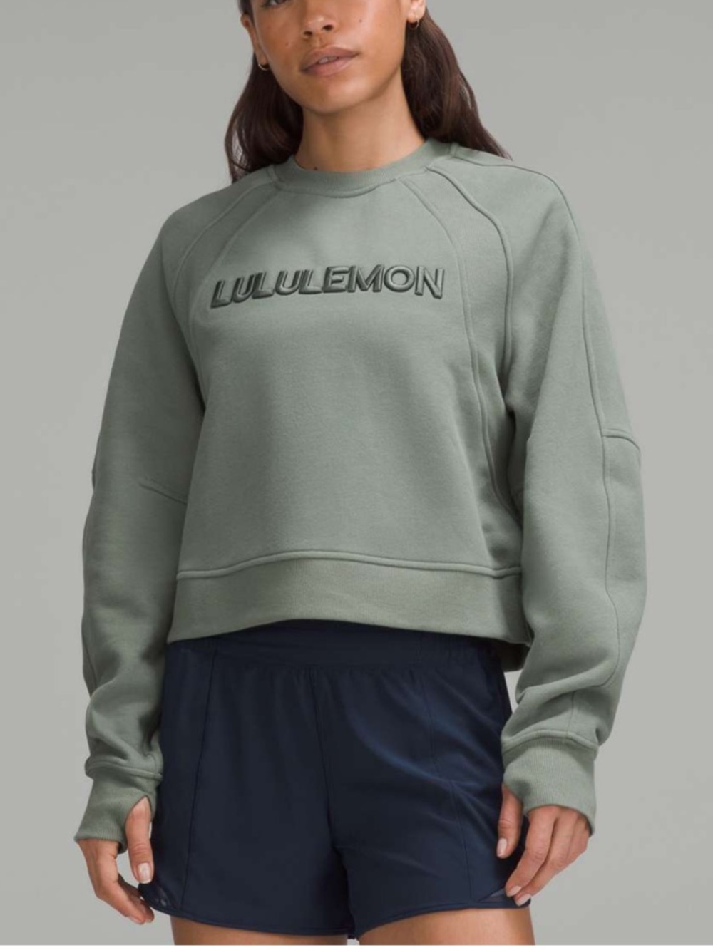 NEW Lululemon Scuba Oversized Pullover Grey Eucalyptus Size XSmall/Small